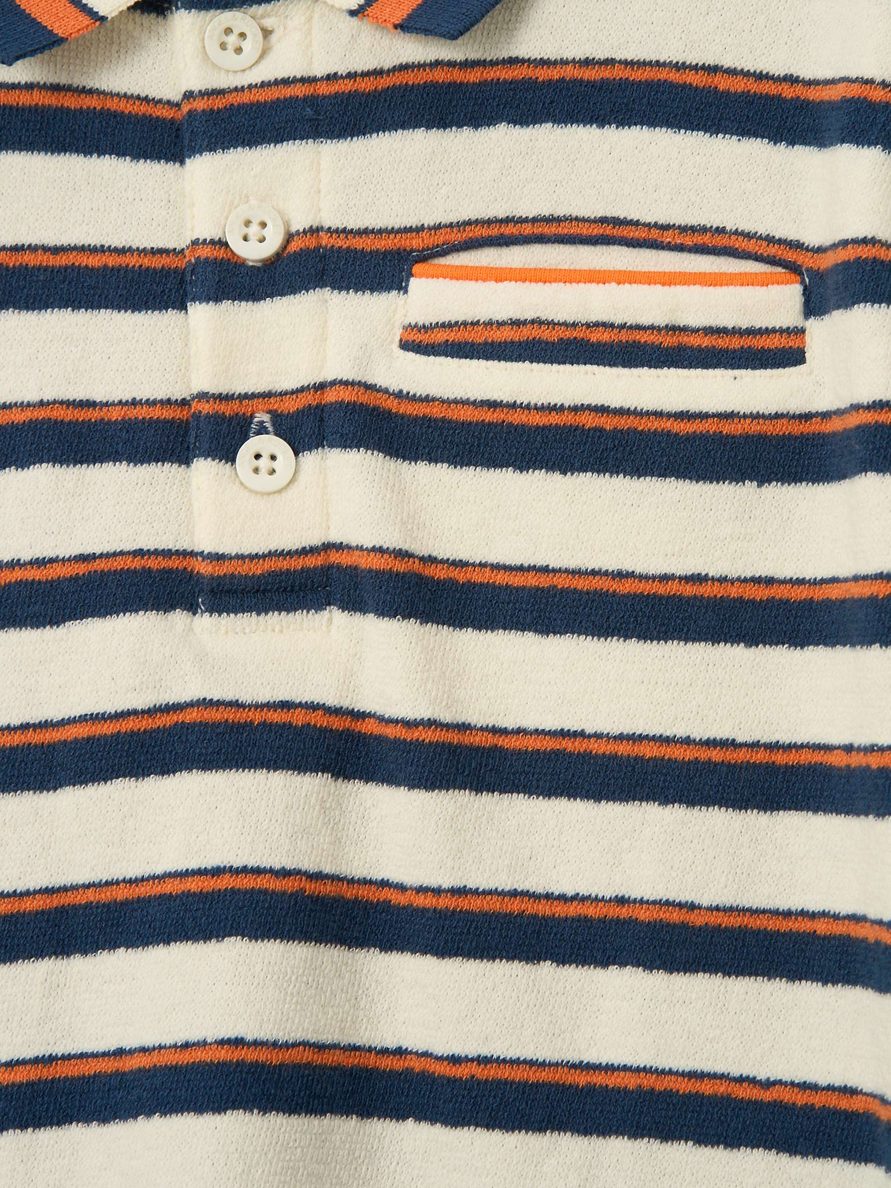 Buy Angel & Rocket Kids' Abel Towelling Stripe Polo Shirt, Cream/Multi Online at johnlewis.com