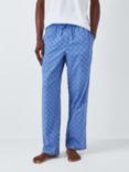 John Lewis Organic Cotton Woven Spot Lounge Pants, Foulard Blue