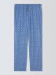 John Lewis Organic Cotton Woven Spot Lounge Pants, Foulard Blue