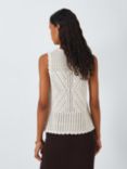 AND/OR Crochet Sparkle Yarn Knit Top, Off White