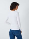 AND/OR Ribbed Long Sleeve Top, White