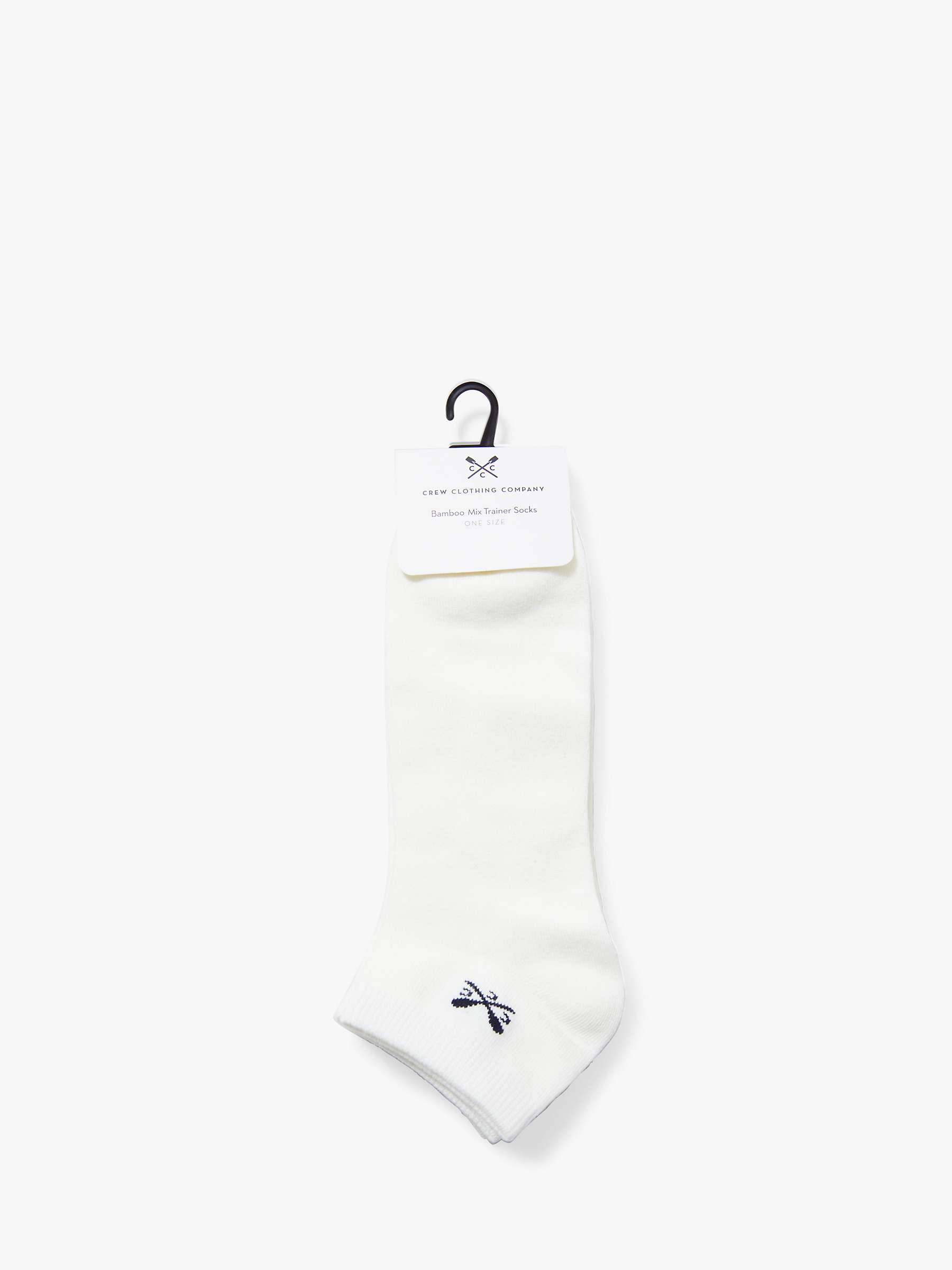 Buy Crew Clothing Bamboo Trainer Socks, Pack of 3, White Online at johnlewis.com