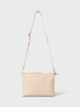 Crew Clothing Leather Crossbody Handbag, Blush Pink