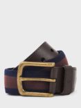 Crew Clothing Woven Belt, Chocolate Brown