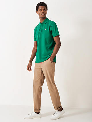 Crew Clothing Classic Pique Polo Shirt, Mid Green