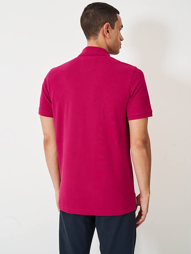 Crew Clothing Classic Pique Polo Shirt, Dark Pink