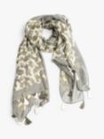 Bloom & Bay Lana Leopard Print Scarf, Khaki/Multi