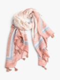 Bloom & Bay Mara Tile Print Scarf, Pink/Multi