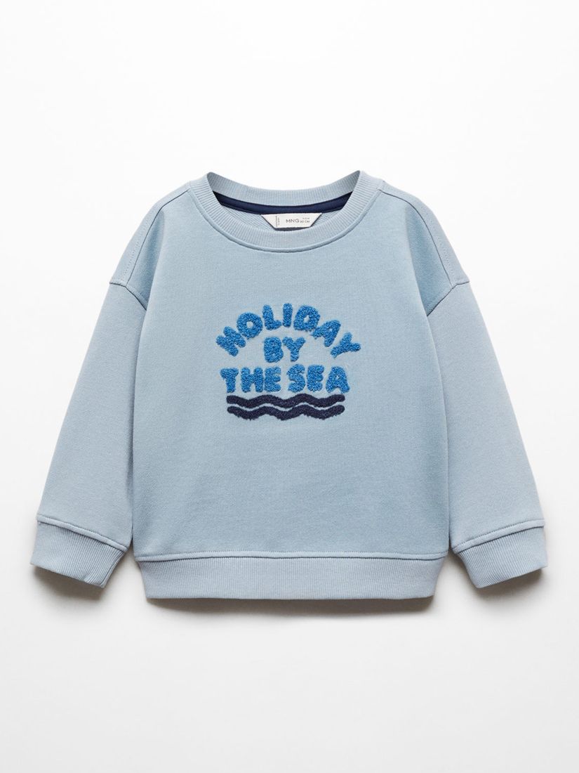 Mango Baby The Sea Sweatshirt, Light Pastel Blue, 4-5 years