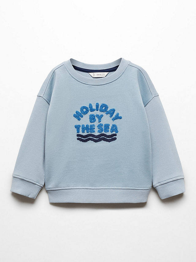 Mango Baby The Sea Sweatshirt, Light Pastel Blue