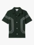 Reiss Kids' Arlington Embroidered Cuban Collar Shirt