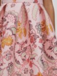 Reiss Kids' Alice Asymmetric Bow Scuba Dress, Pink
