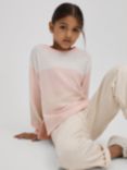 Reiss Kids' Allegra Stripe Knit Jumper, Pink