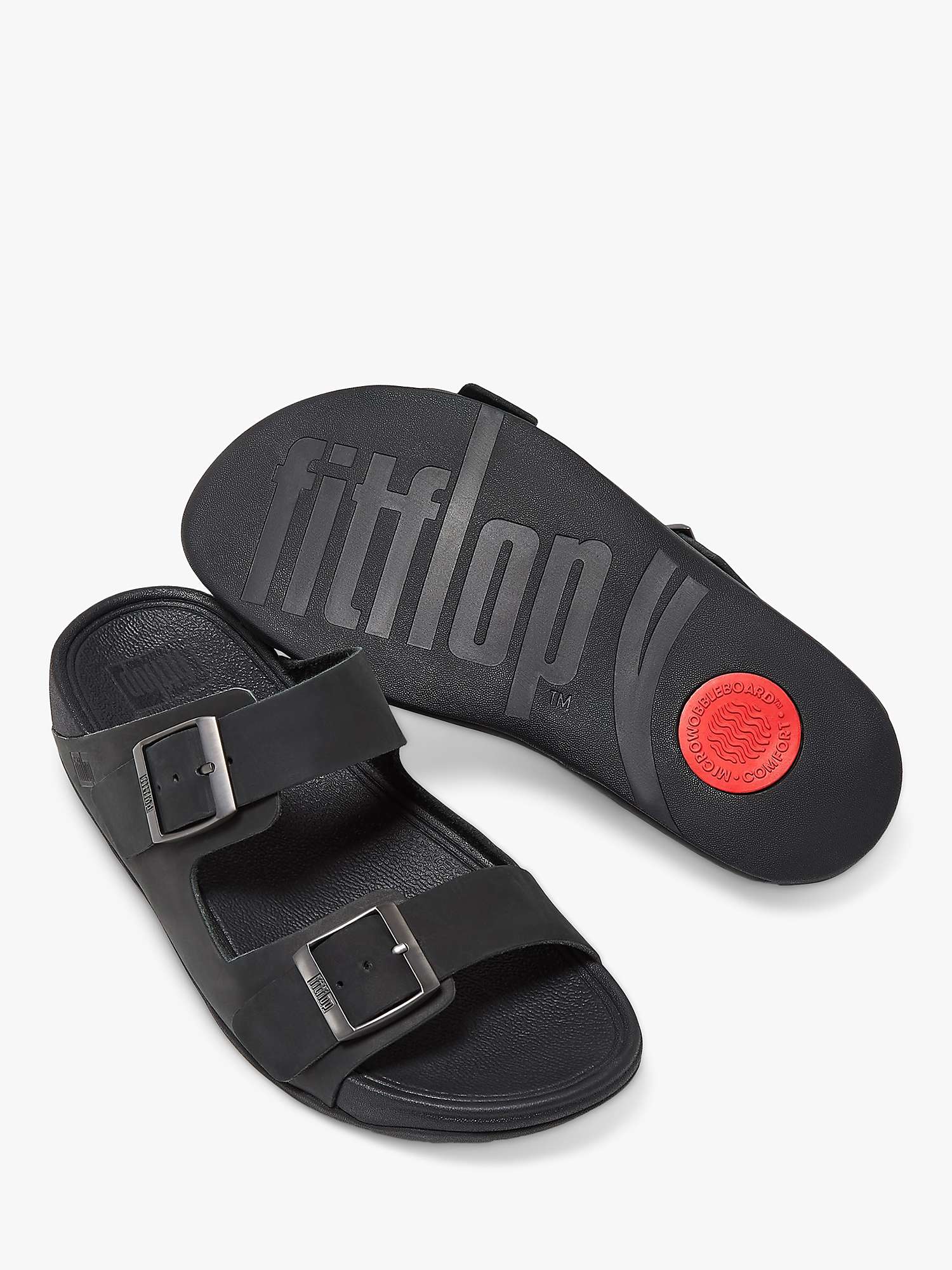 Buy FitFlop Gogh Moc Leather Sliders Online at johnlewis.com