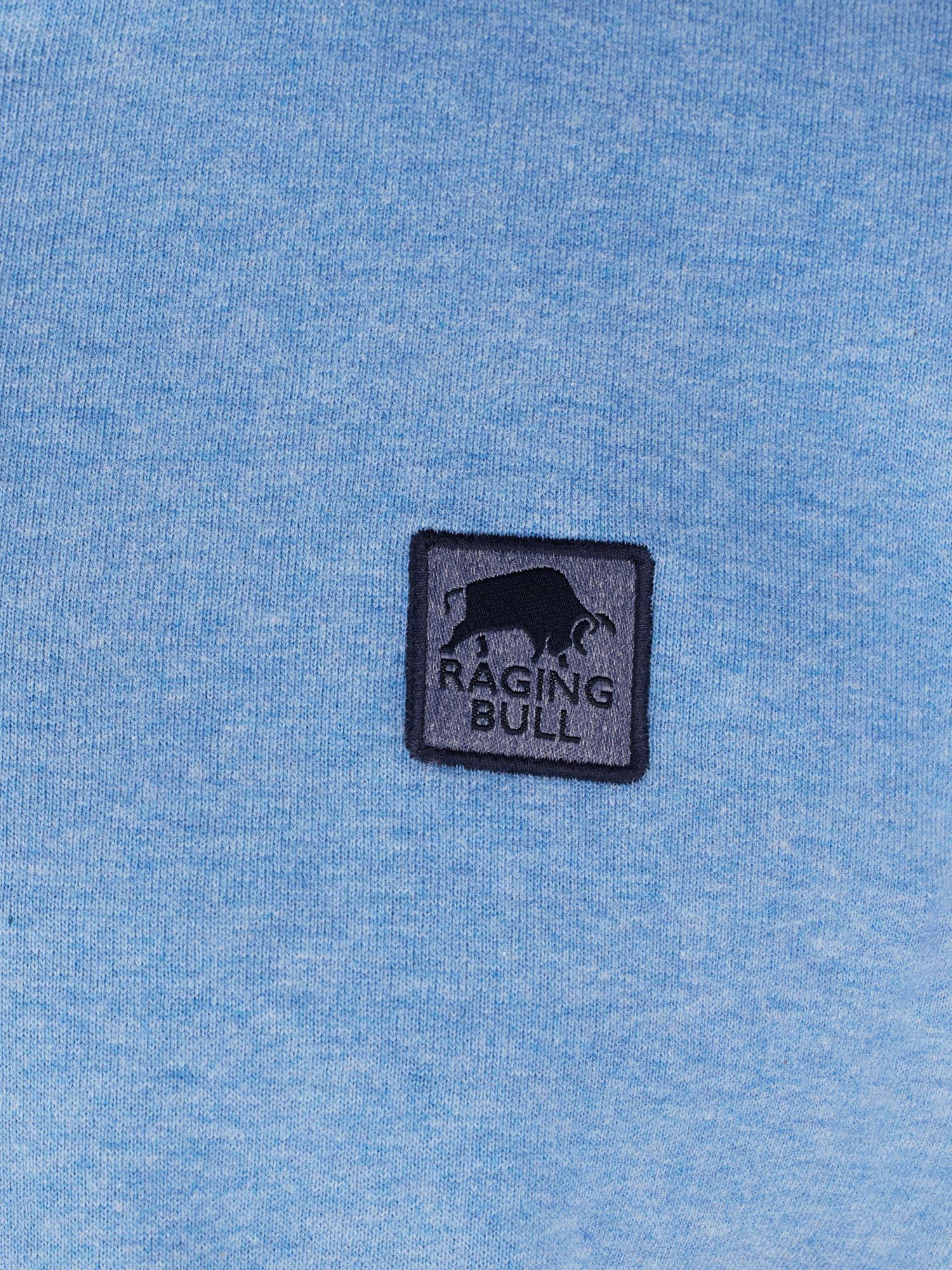 Raging Bull Badge Quarter Zip Jumper, Sky Blue, S
