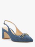 Dune Choices Denim Slingback Court Shoes, Blue