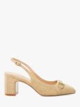 Dune Choices Block Heel Court Shoes, Natural