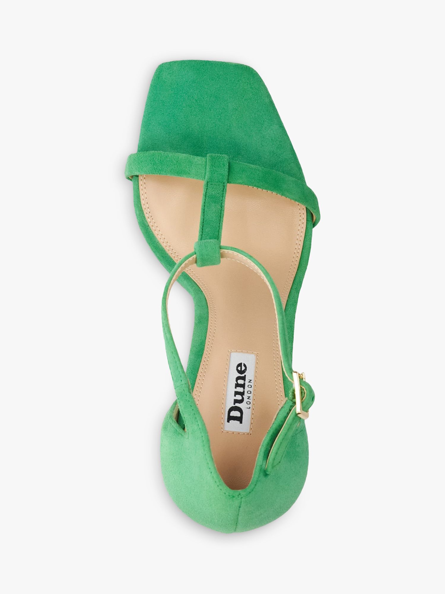 Buy Dune Milani Suede High Heel Sandals, Green Online at johnlewis.com