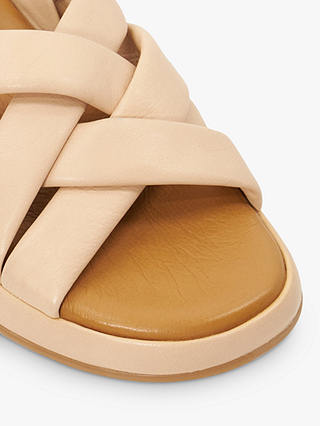 Dune Laters Leather Memory Foam Flatform Sandals, Blush