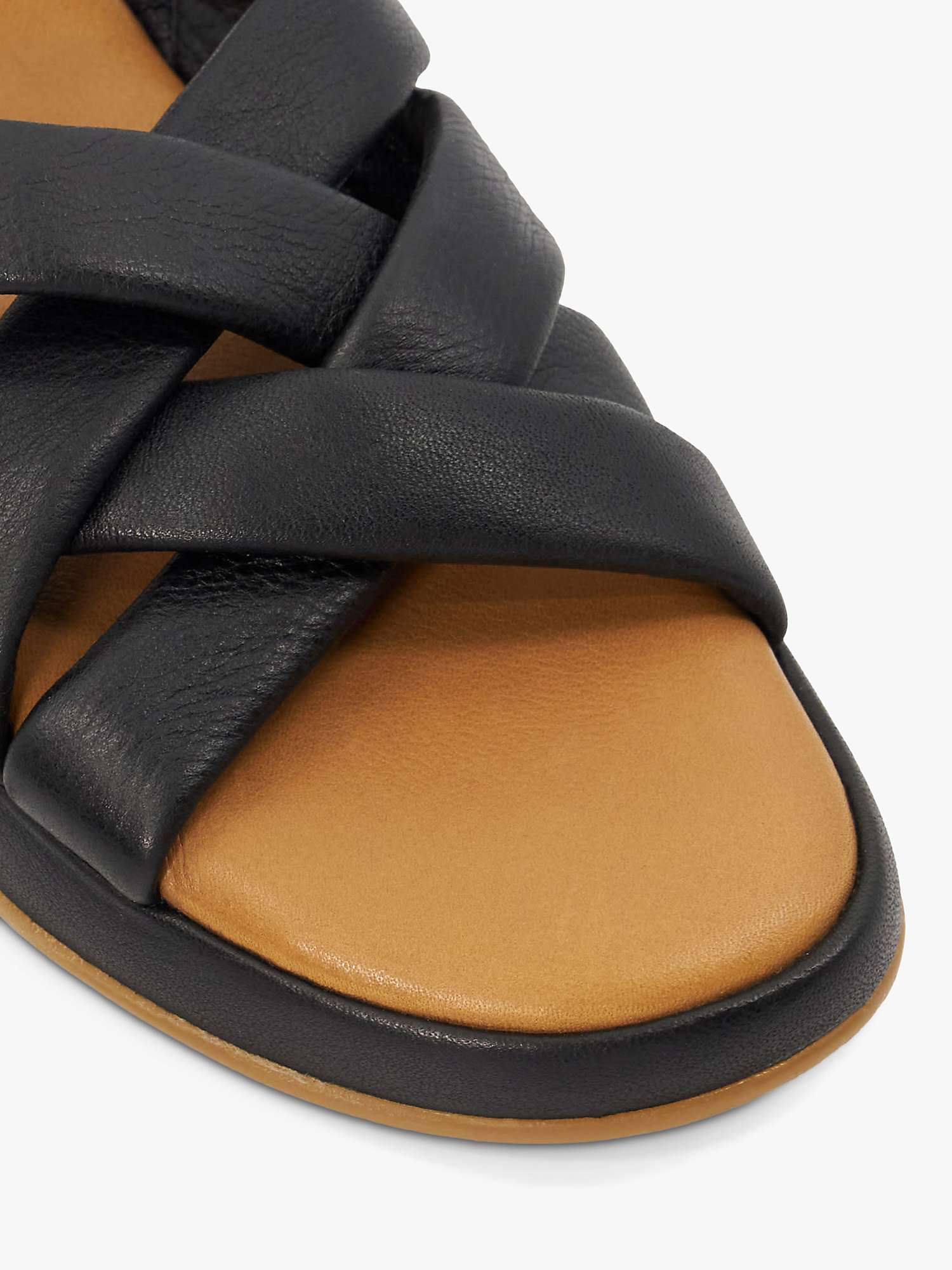Buy Dune Laters Leather Memory Foam Flatform Sandals Online at johnlewis.com