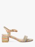 Dune Maude Rainbow Weave Block Heel Sandals, Multi