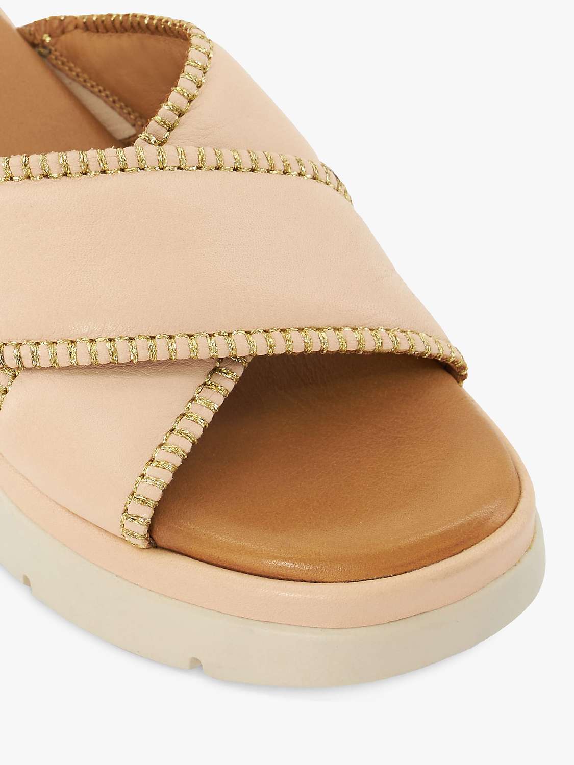 Buy Dune Litch Leather Slider Sandals Online at johnlewis.com