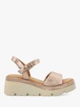 Dune Komodo Leather Memory Foam Wedge Sandals