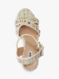 Dune Kays Embellished Pastel Boucle Wedge Sandals, Multi