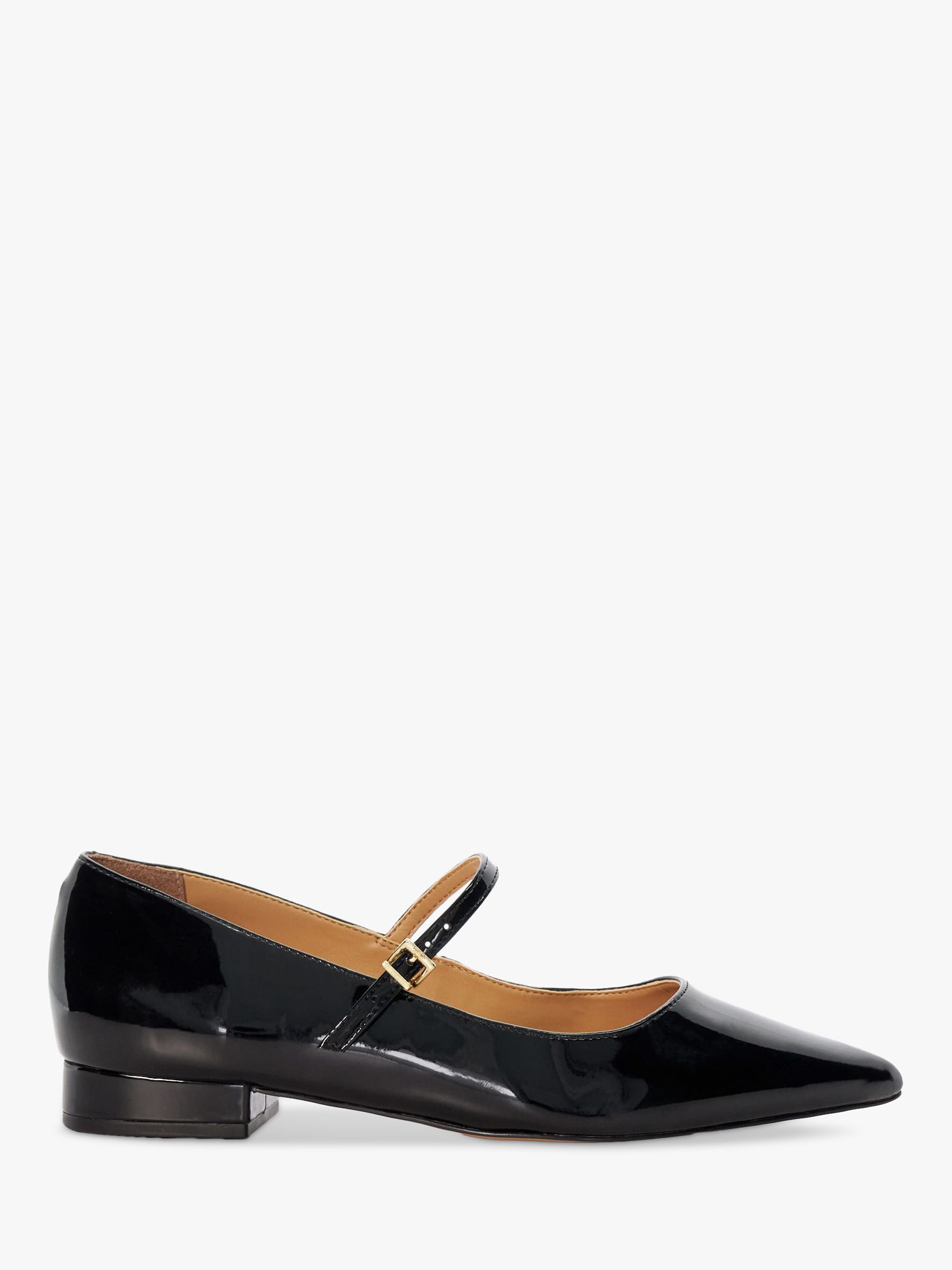Dune Hastas Pointed Mary Jane Shoes, Black at John Lewis & Partners