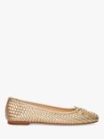 Dune Heights Woven Leather Ballet Pumps