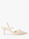 Dune Wide Fit Classical Open Court Shoes, Gold