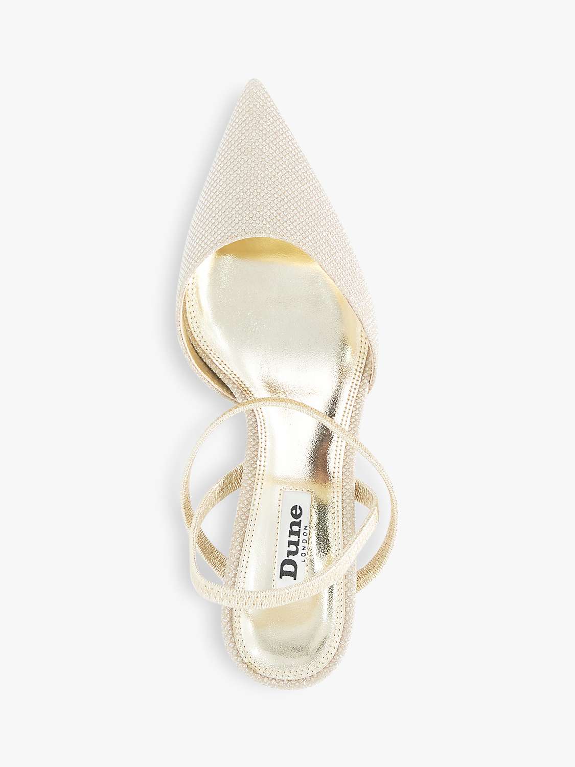 Buy Dune Wide Fit Classical Open Court Shoes, Gold Online at johnlewis.com