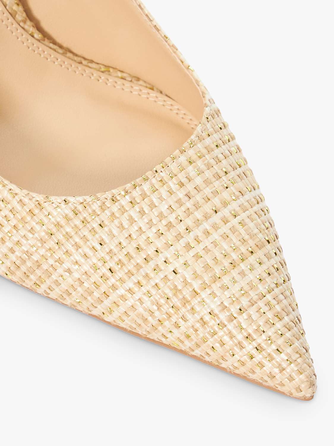 Buy Dune Atlanta Raffia Look High Heel Court Shoes, Natural Online at johnlewis.com