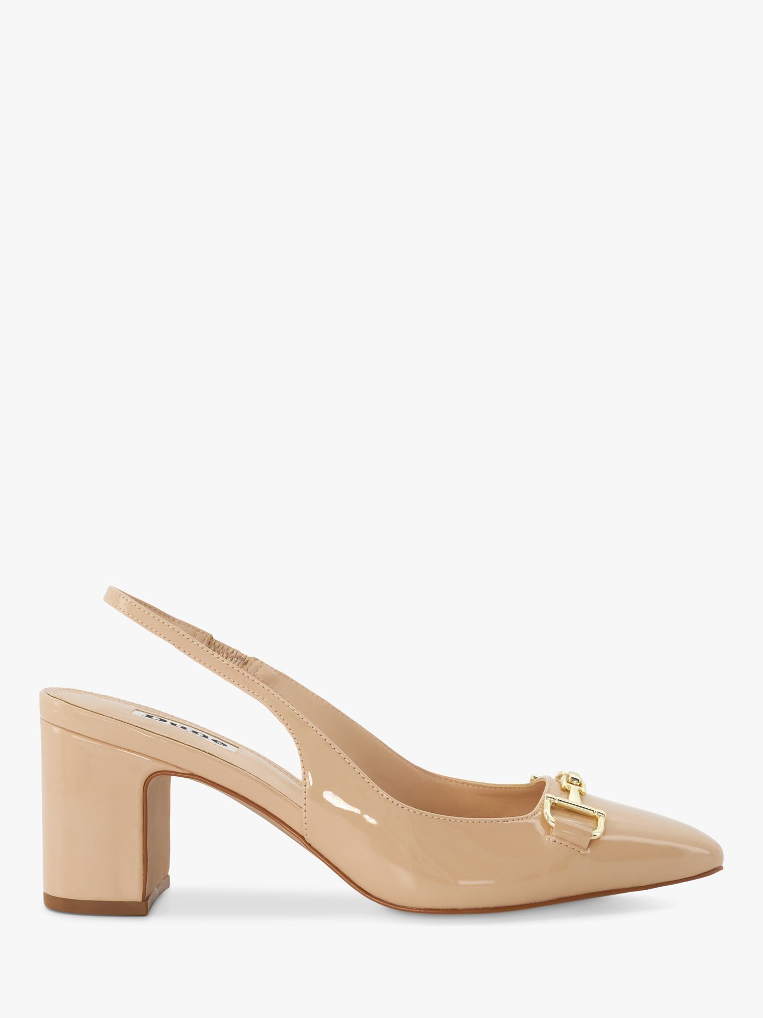 Buy Dune Wide Fit Detailed Court Shoes, Blush Patent Online at johnlewis.com