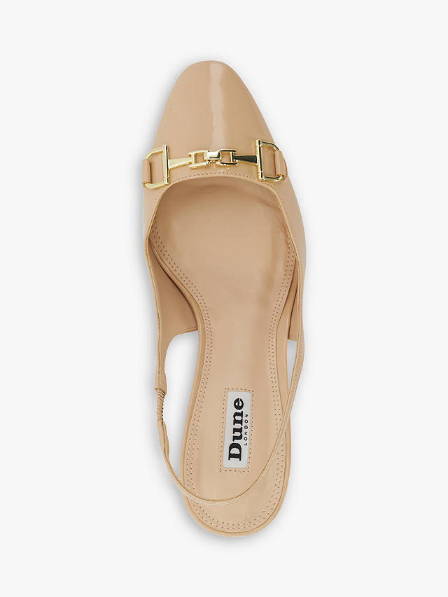 Dune Wide Fit Detailed Court Shoes, Blush Patent