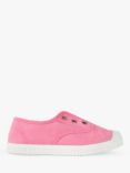 Trotters Kids' Hampton Plum Canvas Plimsolls, Bonbon