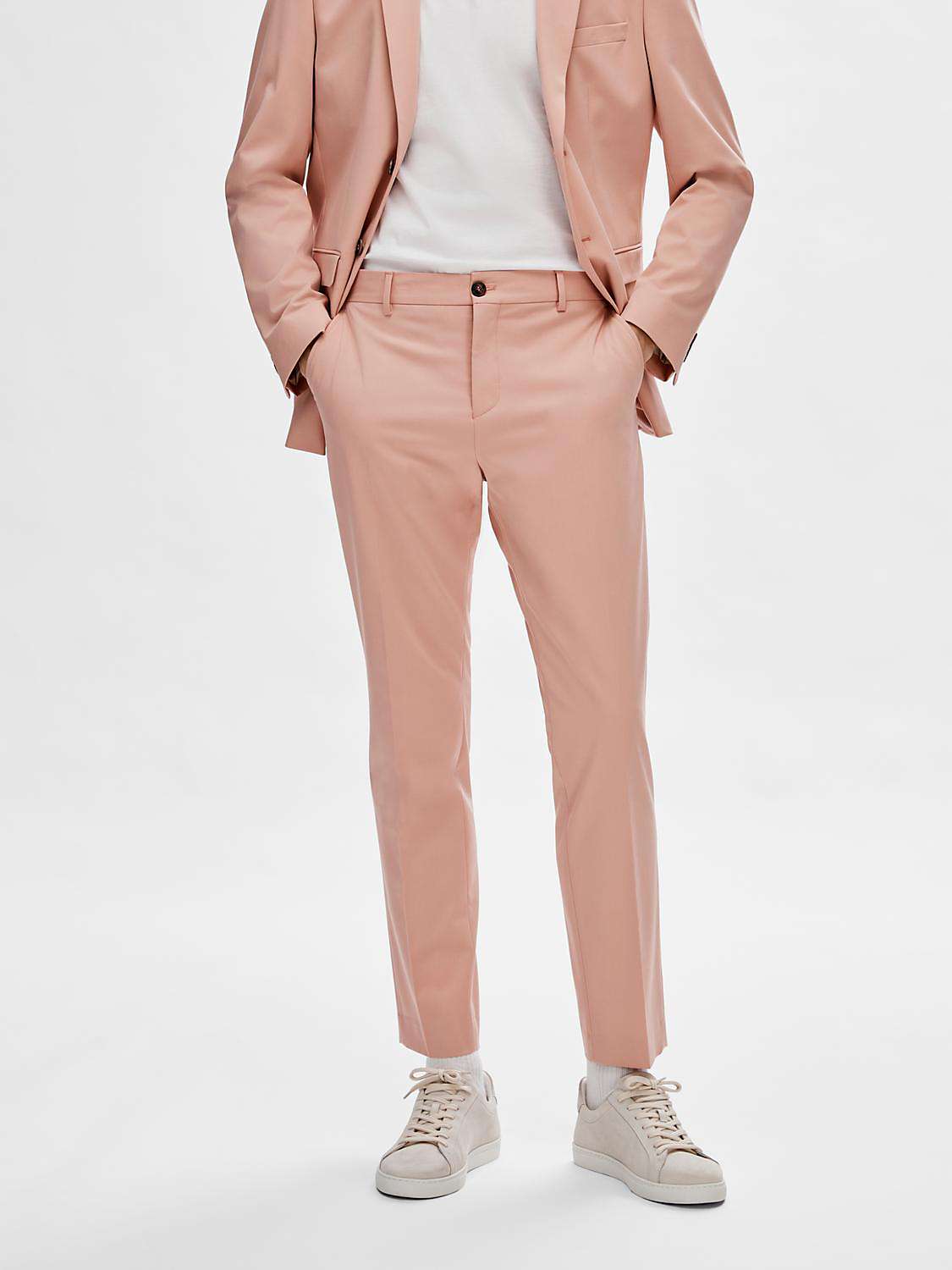 Buy SELECTED HOMME Liam Slim Fit Suit Trousers, Misty Rose Online at johnlewis.com