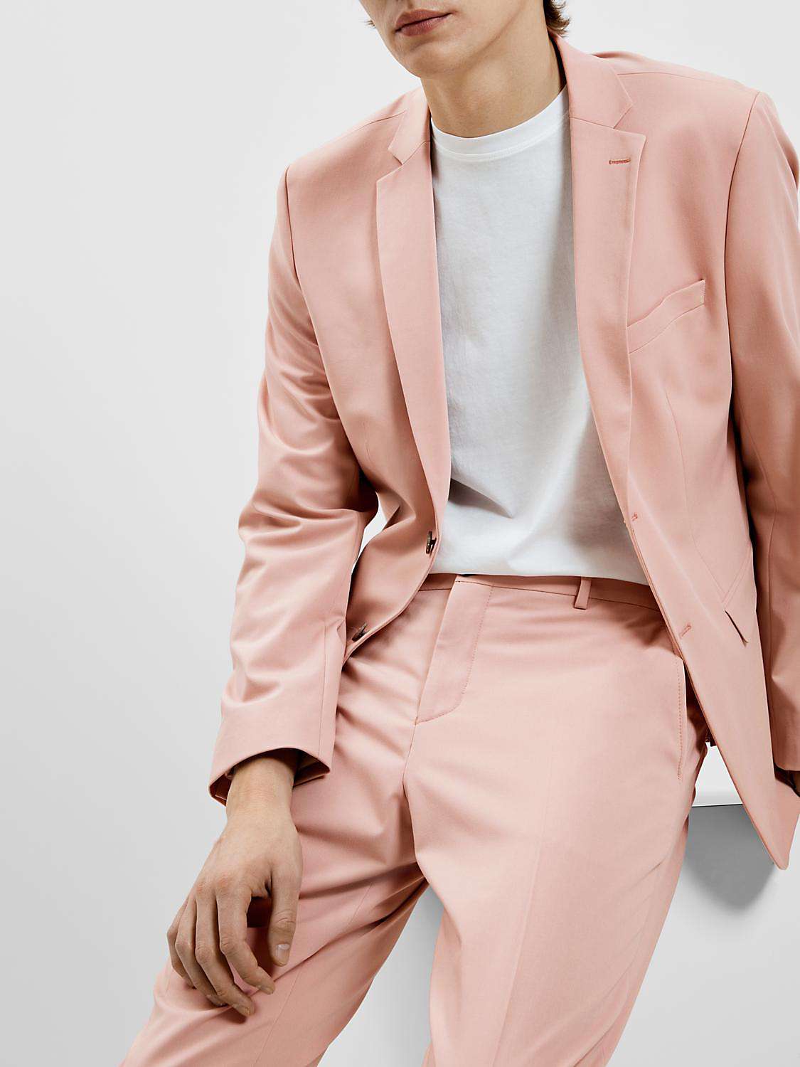 Buy SELECTED HOMME Liam Slim Fit Suit Trousers, Misty Rose Online at johnlewis.com