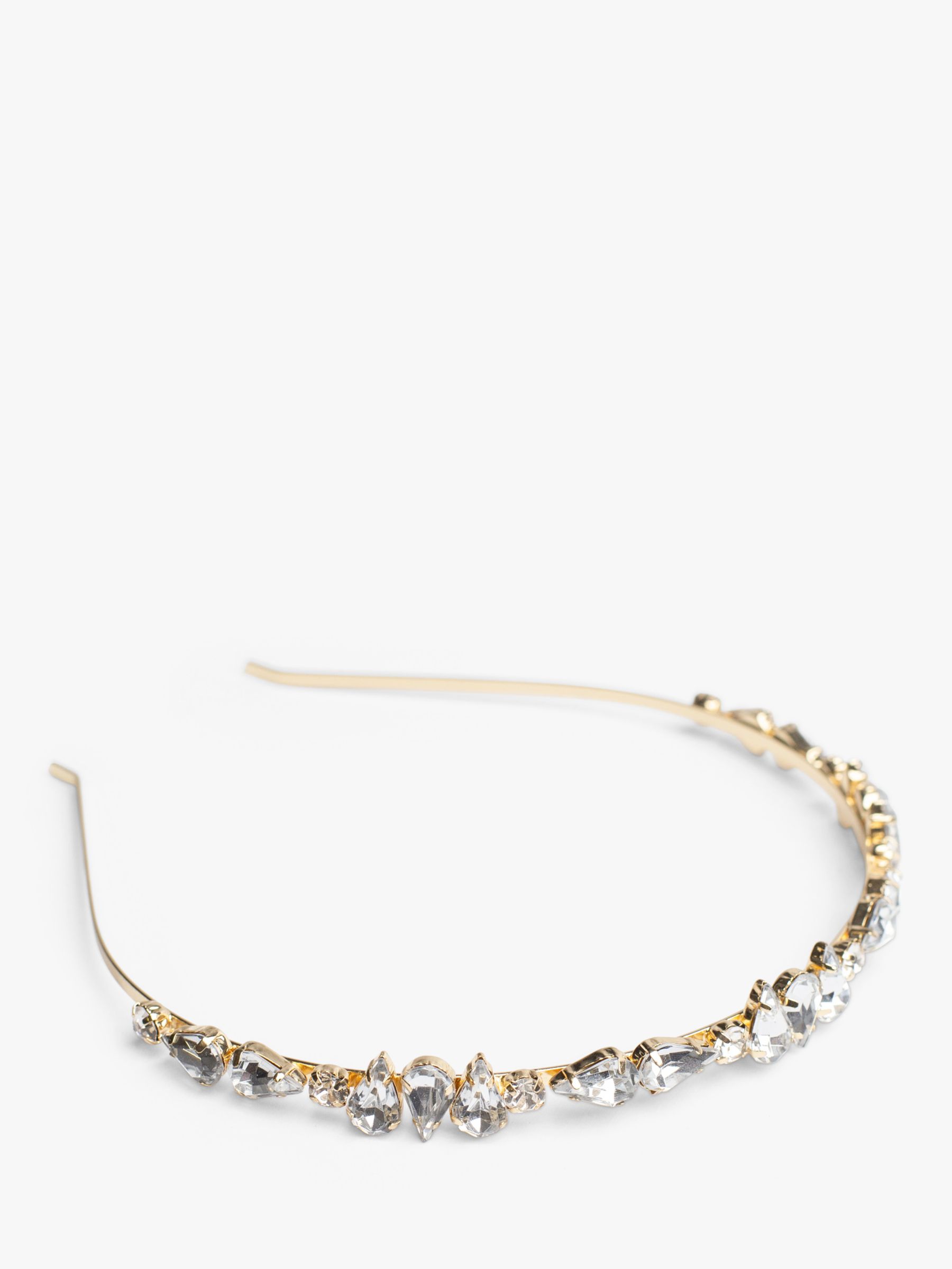 Bloom & Bay Snowdrop Crystal Headband, Gold, One Size