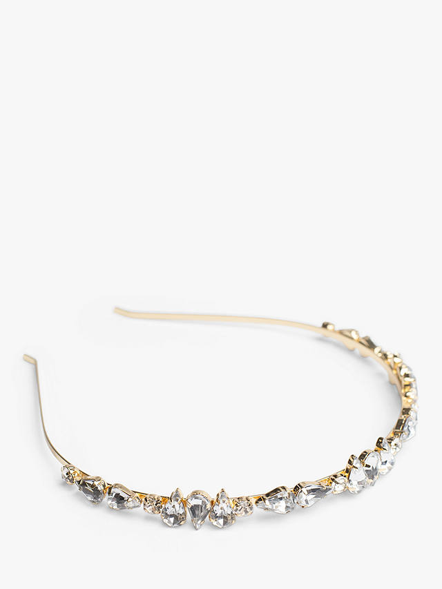 Bloom & Bay Snowdrop Crystal Headband, Gold