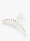 Bloom & Bay Tansy Faux Pearl Hair Claw, Cream