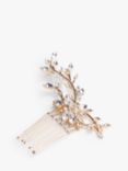 Bloom & Bay Primrose Stone Hair Comb, Gold/Clear