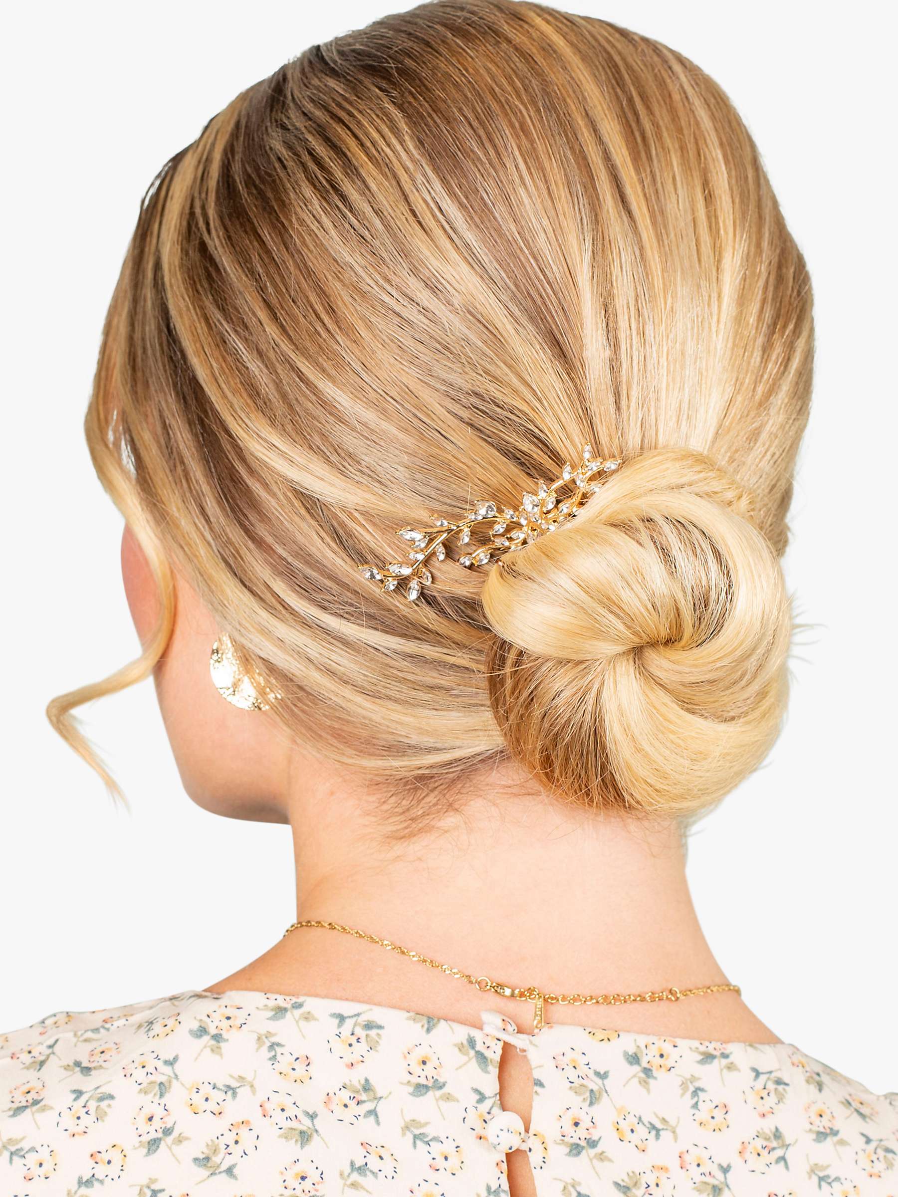 Buy Bloom & Bay Primrose Stone Hair Comb, Gold/Clear Online at johnlewis.com