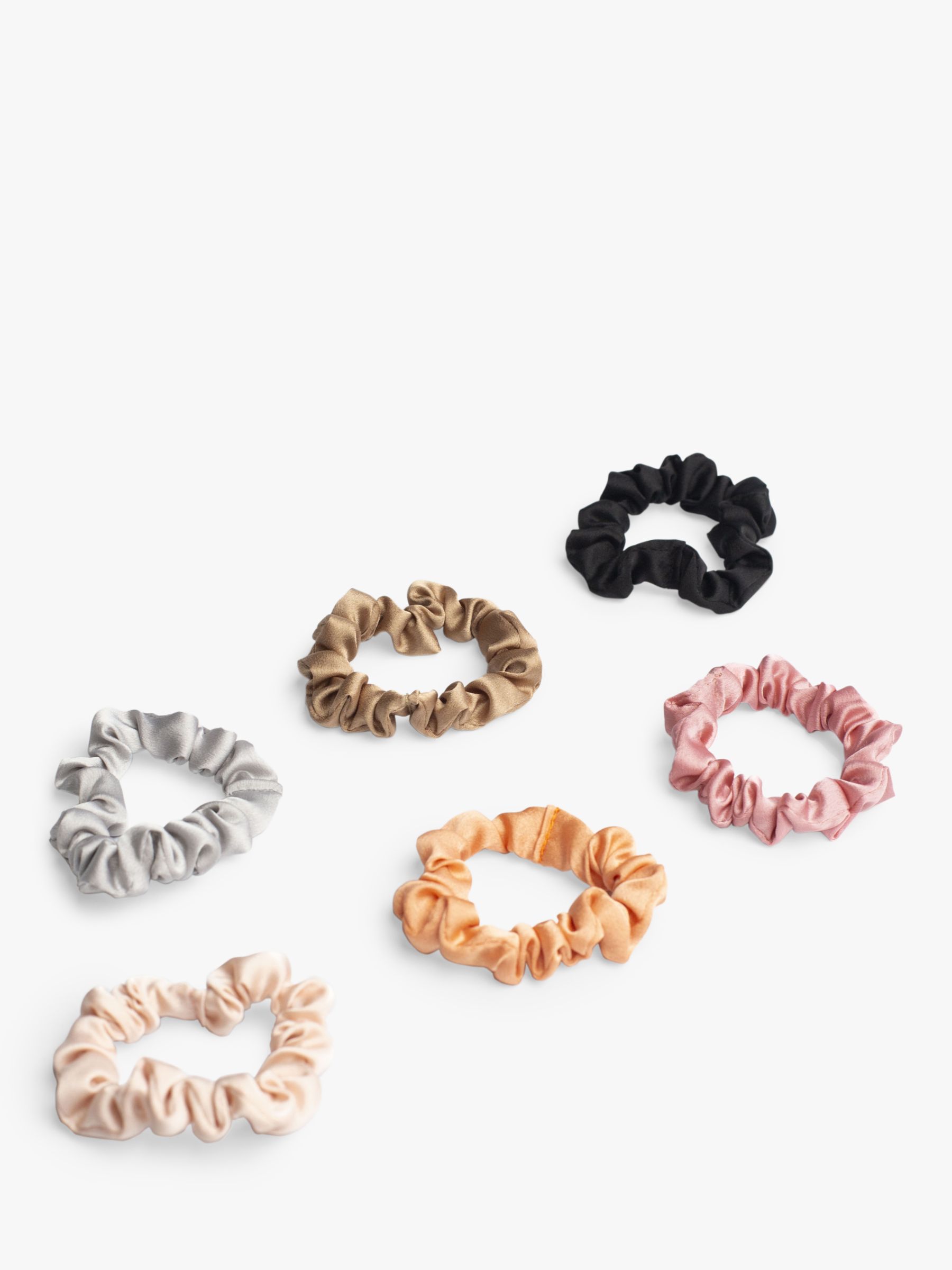 Buy Bloom & Bay Hana Satin Hair Scrunchies, Set of 6, Multi Online at johnlewis.com