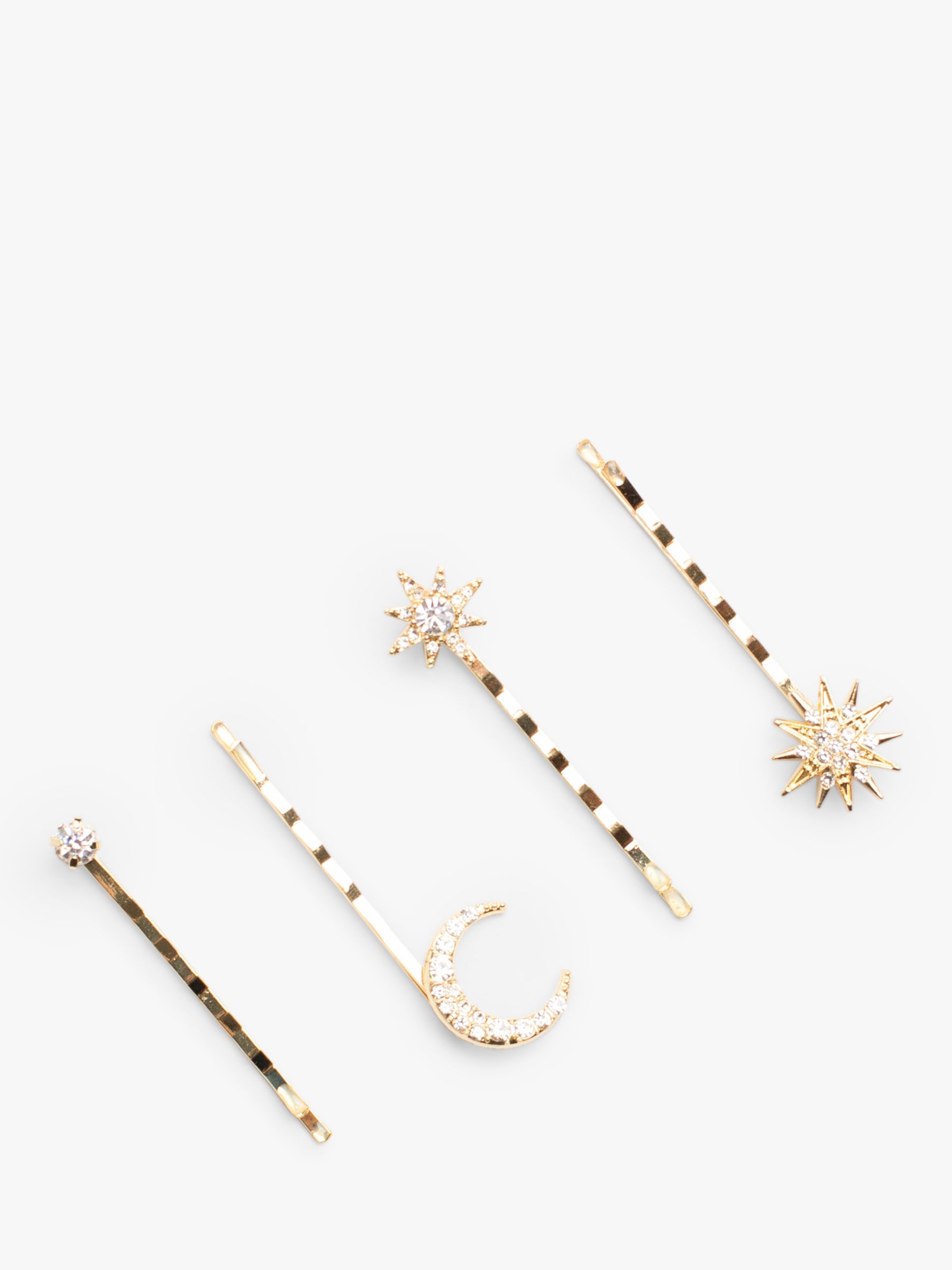 Buy Bloom & Bay Peony Celestial Hair Clip Set, Pack of 4, Gold Online at johnlewis.com