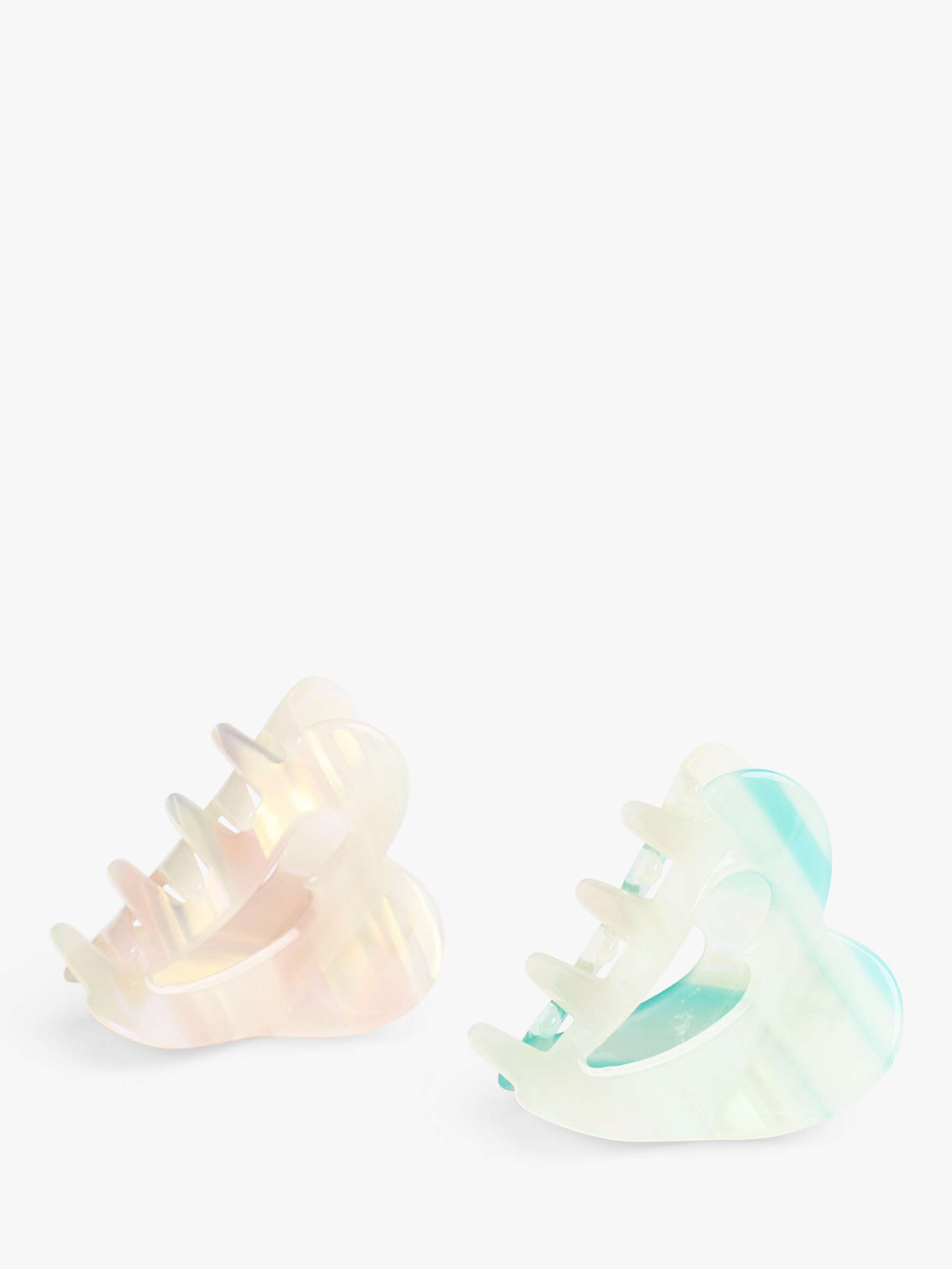 Buy Bloom & Bay Posey Heart Hair Claws, Set of 2, Pale Pink/Pale Green Online at johnlewis.com