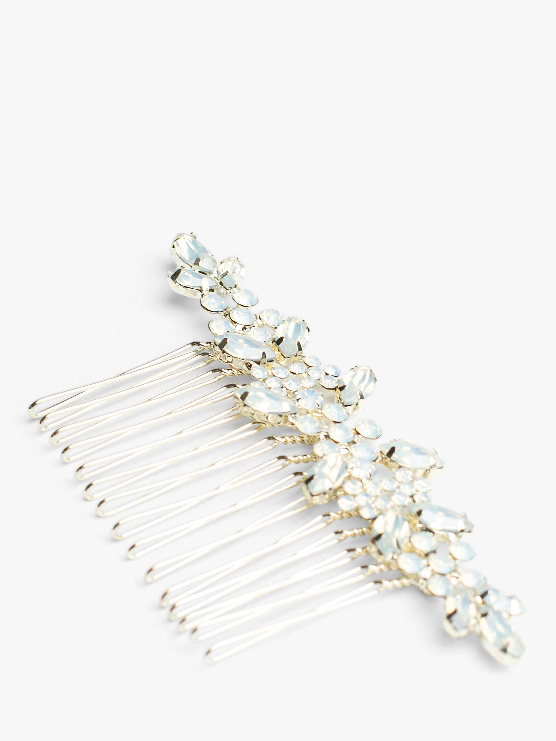 Buy Bloom & Bay Pansy Frosted Stone Hair Comb Grip, Gold/Blue Online at johnlewis.com