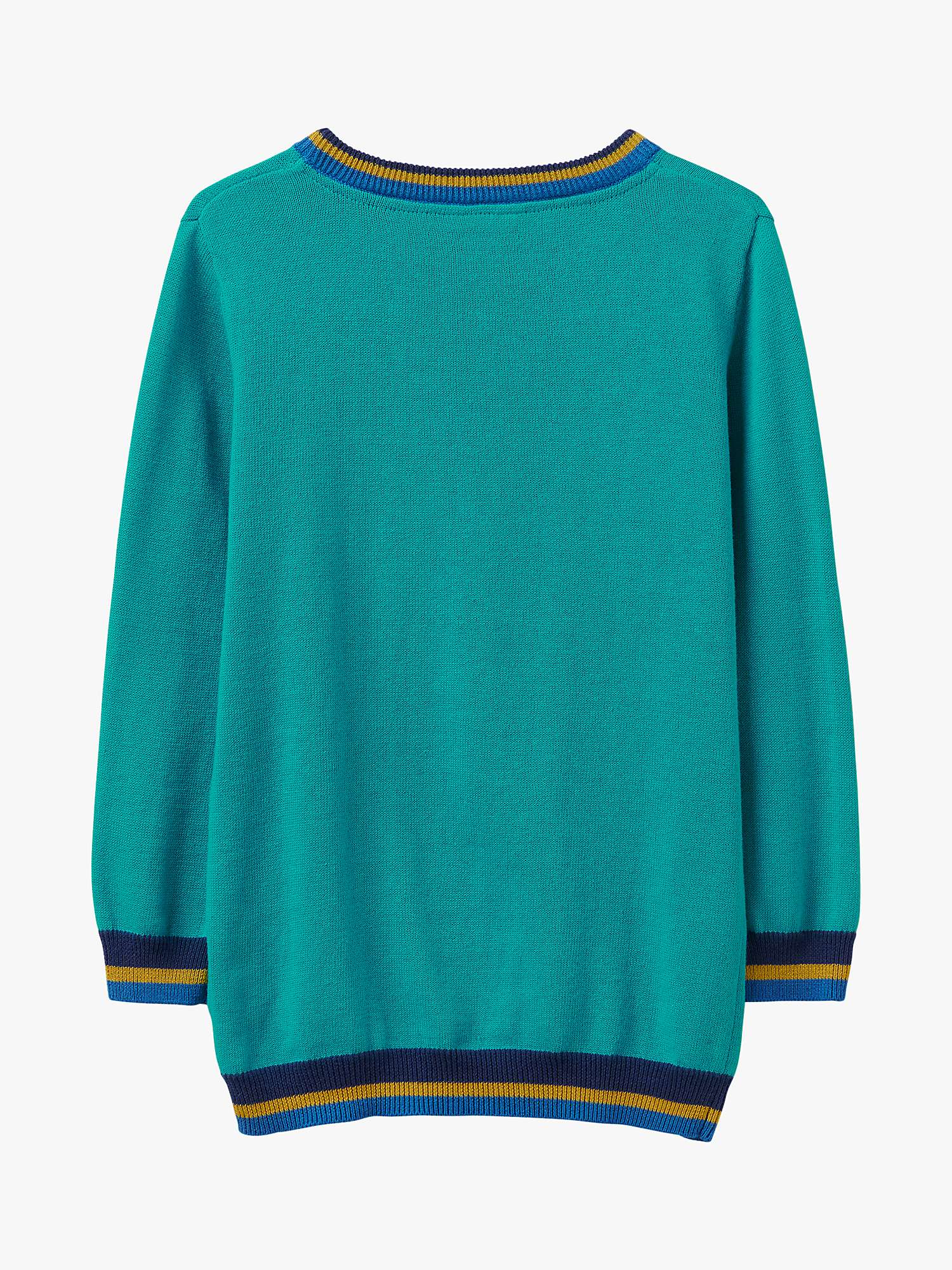 Buy Crew Clothing Kids' Fly Fishing Crew Neck Jumper, Turquoise Blue Online at johnlewis.com