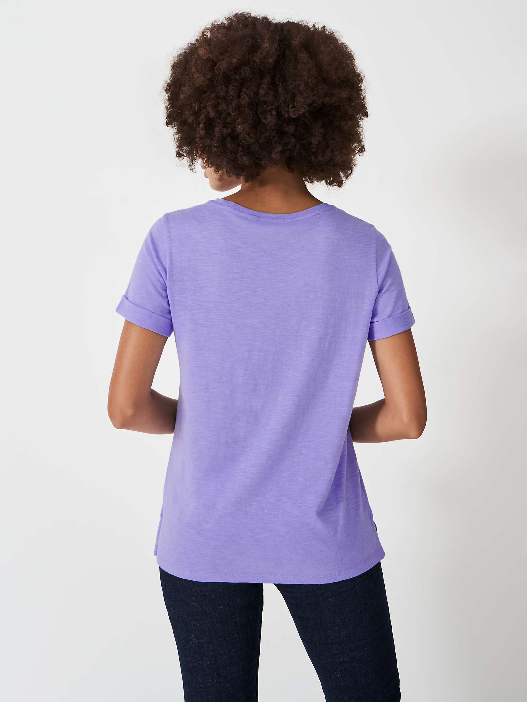 Buy Crew Clothing Crew Neck T-Shirt, Light Purple Online at johnlewis.com