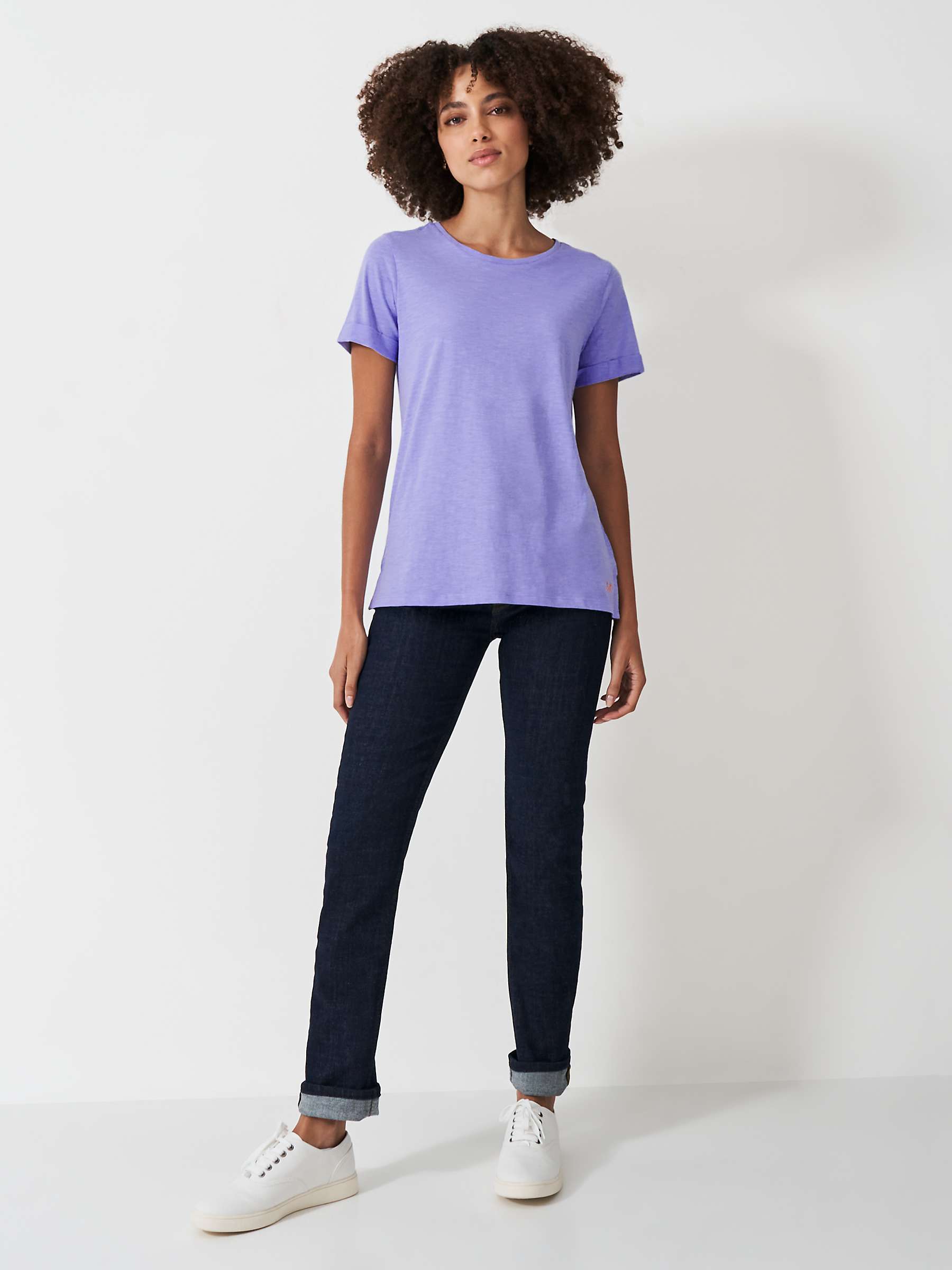Buy Crew Clothing Crew Neck T-Shirt, Light Purple Online at johnlewis.com